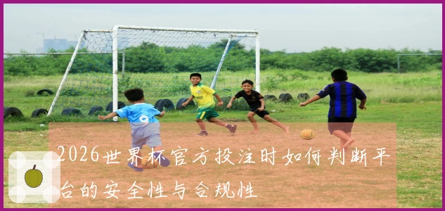 2026世界杯官方投注时如何判断平台的安全性与合规性